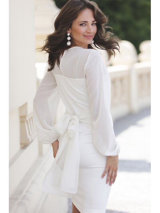 Lenitif Lenitif Vestito K494 Bianco Regular Fit