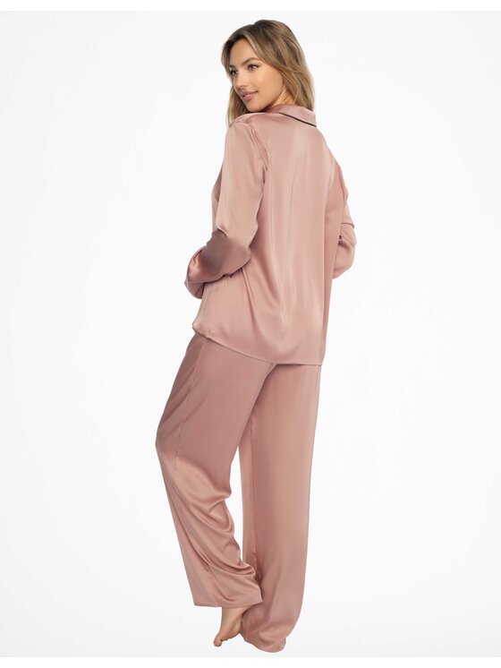 Esotiq Esotiq Piżama 41490-39X Różowy Loose Fit
