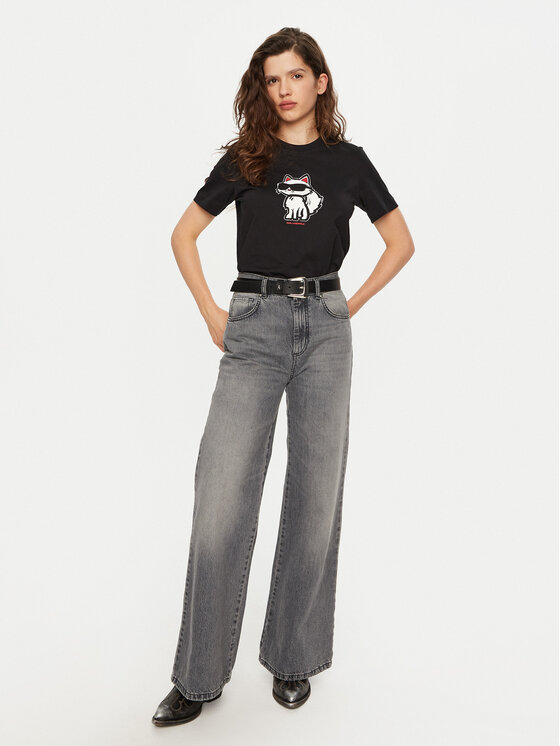 KARL LAGERFELD KARL LAGERFELD Tricou A1W17128 Negru Regular Fit