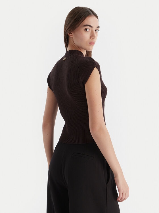 TWINSET TWINSET Pulover 252TT3550 Rjava Regular Fit