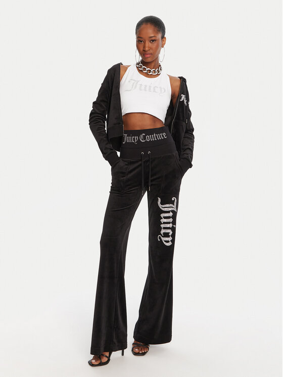 Juicy Couture Juicy Couture Спортивні штани Layla JCBBJ125806 Чорний Regular Fit