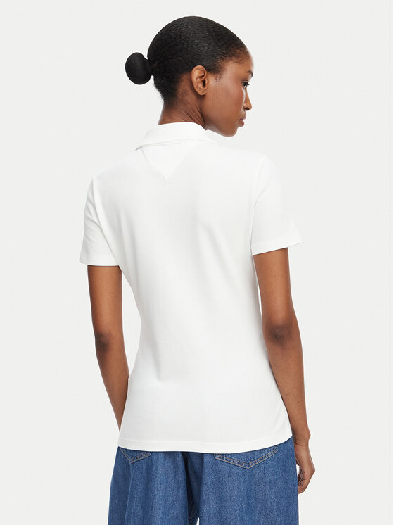 Tommy Jeans Tommy Jeans Polo marškinėliai DW0DW22820 Kreminė Regular Fit