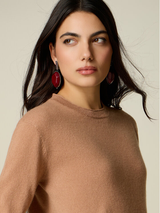 Oltre Oltre Maglione M317J005571N022 Crema Regular Fit