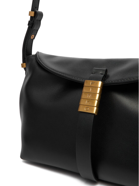 PINKO PINKO Дамска чанта Saddle Baguette Mini AI 25-26 PLTT 105895 A1ZX Черен