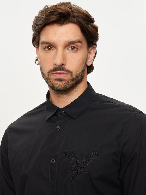 Armani Exchange Armani Exchange Srajca 6DZC10 ZNXLZ 1200 Črna Slim Fit