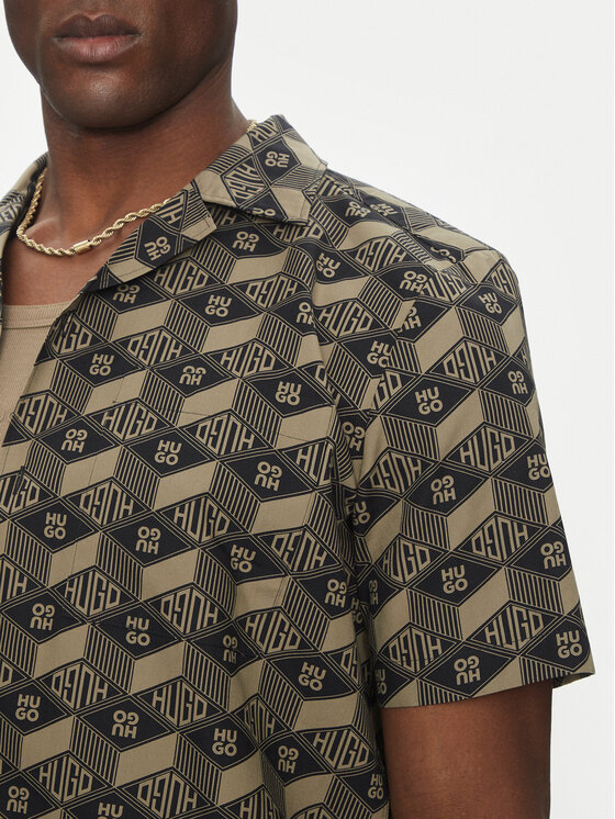 HUGO HUGO Cămașă Ellino 50539705 Negru Relaxed Fit