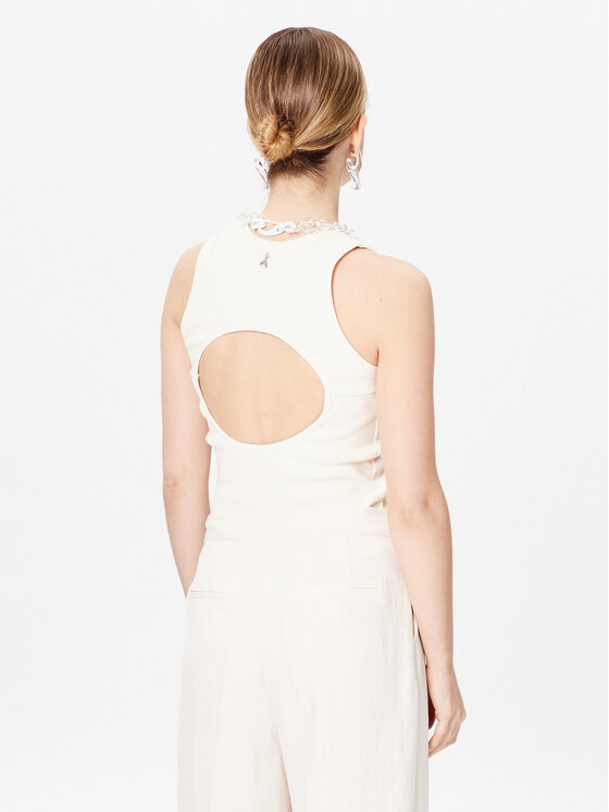 Patrizia Pepe Patrizia Pepe Marškinėliai 2M4306/J115-W347 Écru Regular Fit