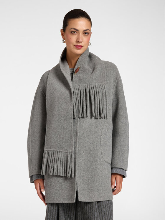 Elena Mirò Elena Mirò Płaszcz zimowy 8006Z000034N013 Szary Boxy Fit