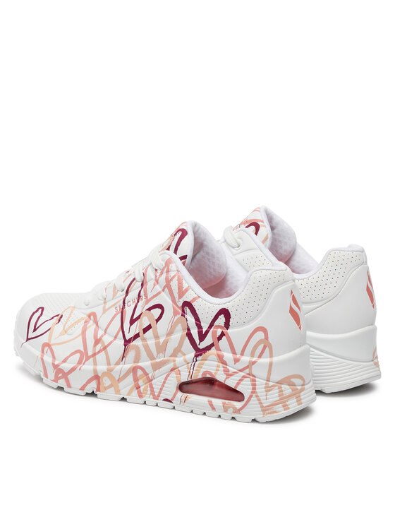Skechers Skechers Sneakersy Uno - Dripping In Love 155507/WCRL Biały