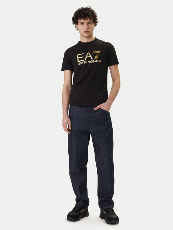 EA7 Emporio Armani EA7 Emporio Armani Póló 7M001412 AF22264 MC004 Fekete Regular Fit