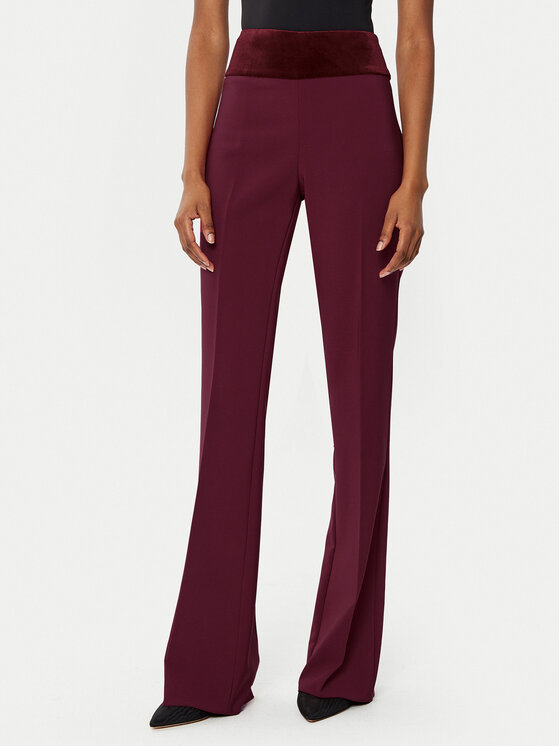 Rinascimento Rinascimento Hlače iz tkanine CFC0121874003 Bordo rdeča Regular Fit