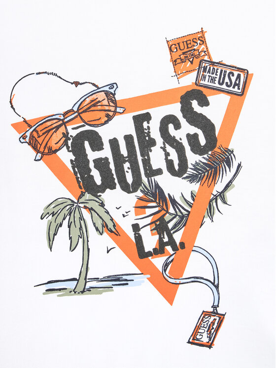 Guess Guess T-krekls N5GI05 K8HM4 Balts Regular Fit