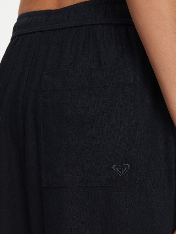 Roxy Roxy Kalhoty z materiálu Lekeitio Break ERJNP03545 Černá Regular Fit