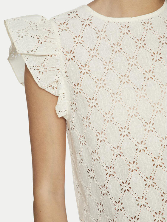 Vila Vila Blusa Sumia 14097198 Bianco Regular Fit