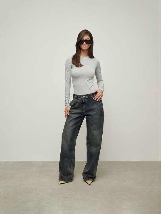 La Mania La Mania Jeansy EDGY Szary Classic Fit