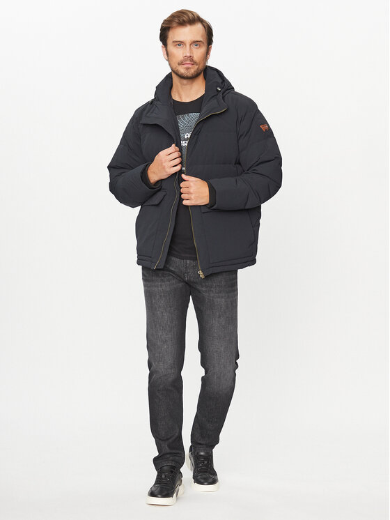 Wrangler Wrangler Μπουφάν μεταβατικό 112341014 Μαύρο Oversize