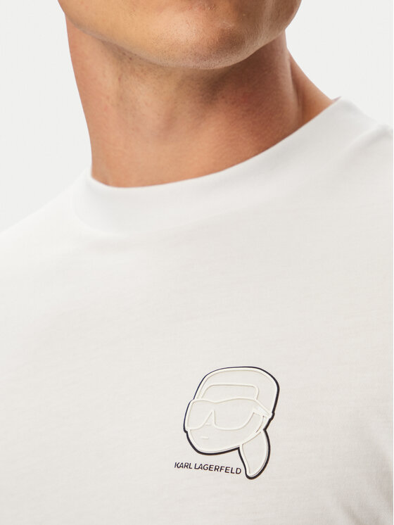 KARL LAGERFELD KARL LAGERFELD Póló 755026 563224 Fehér Regular Fit