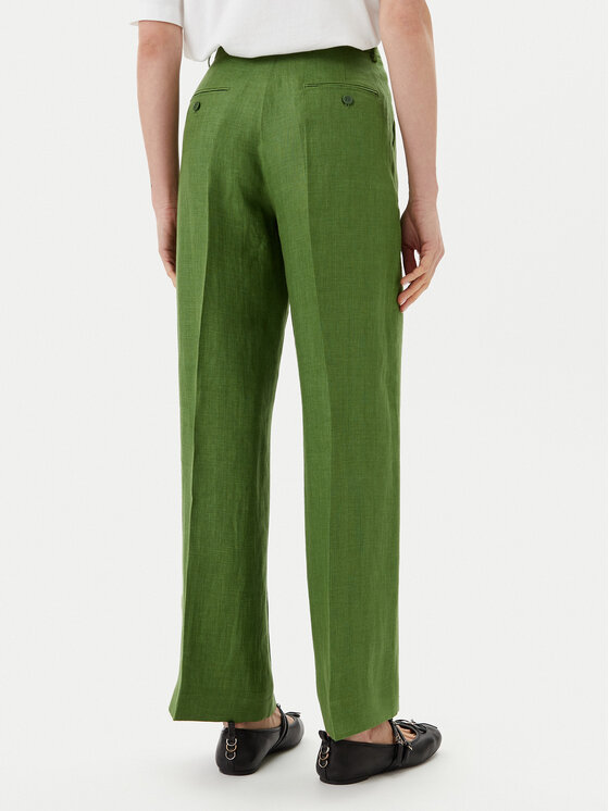 Weekend Max Mara Weekend Max Mara Kalhoty z materiálu Malizia 2515131052 Zelená Regular Fit