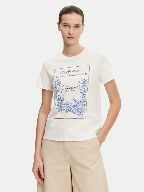 Weekend Max Mara Weekend Max Mara T-shirt Teiera 2515971052 Bijela Regular Fit