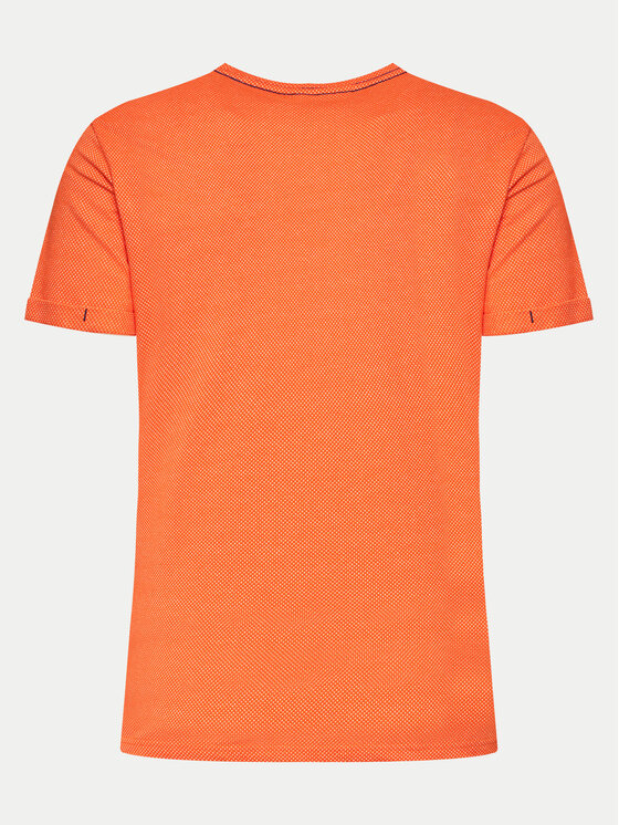 INDICODE INDICODE T-Shirt Stamatis 41-038 Pomarańczowy Regular Fit