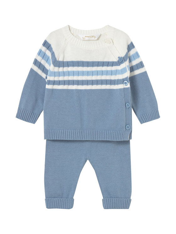 Mayoral Set pulover și pantaloni din material textil 1505 Albastru Regular Fit