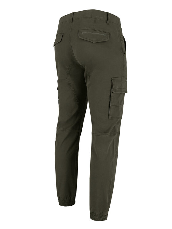 Volcano Volcano Spodnie cargo R-ALPIN Zielony Regular Fit