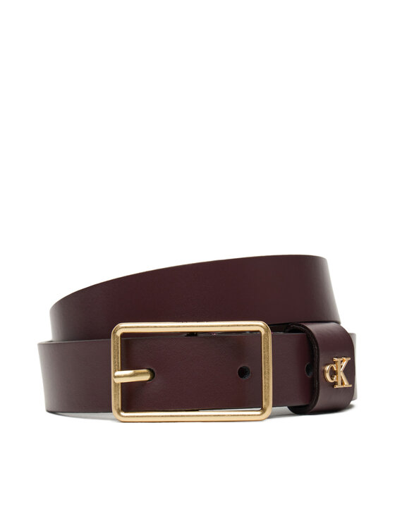 Calvin Klein Calvin Klein Damengürtel Square Buckle Ck Loop 25Mm LV04F7050G Dunkelrot