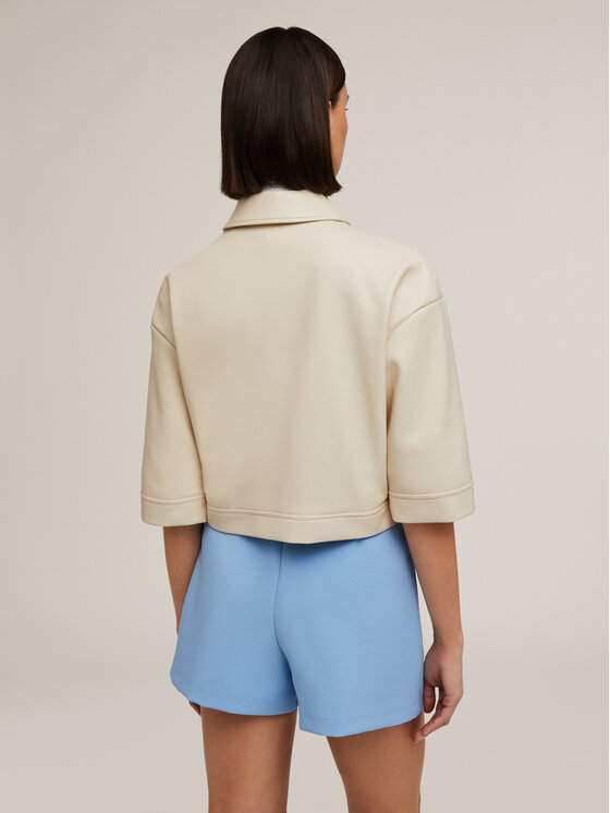 Motivi Motivi Giacca in similpelle R306W000122N002 Bianco Regular Fit