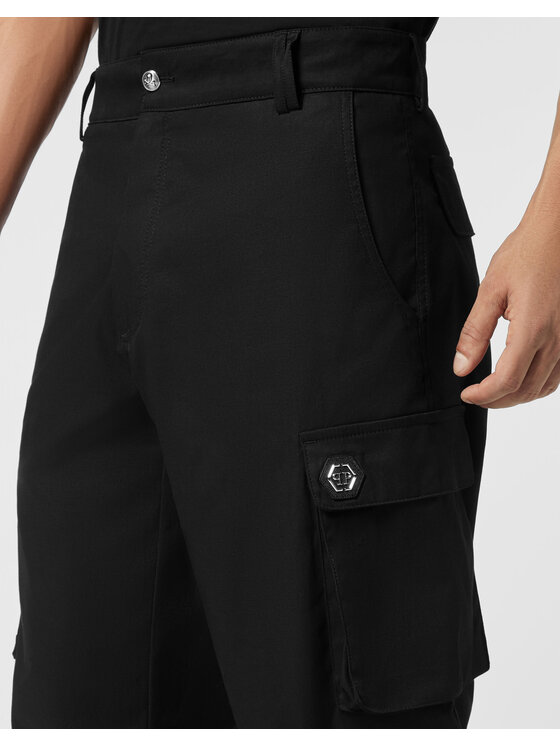 PHILIPP PLEIN PHILIPP PLEIN Spodnie cargo 26125 Czarny Cargo Fit