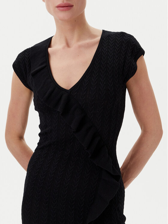 TWINSET TWINSET Sukienka dzianinowa 251LB3CAA Czarny Slim Fit