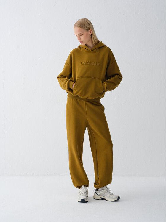 La Mania La Mania Pantaloni da tuta AXEL Cachi Basic Fit