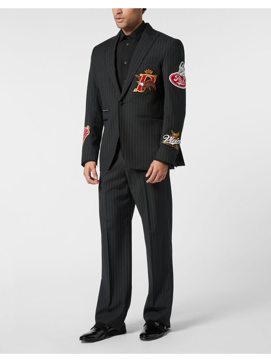 PHILIPP PLEIN PHILIPP PLEIN Marynarka 26097 Beżowy Regular Fit