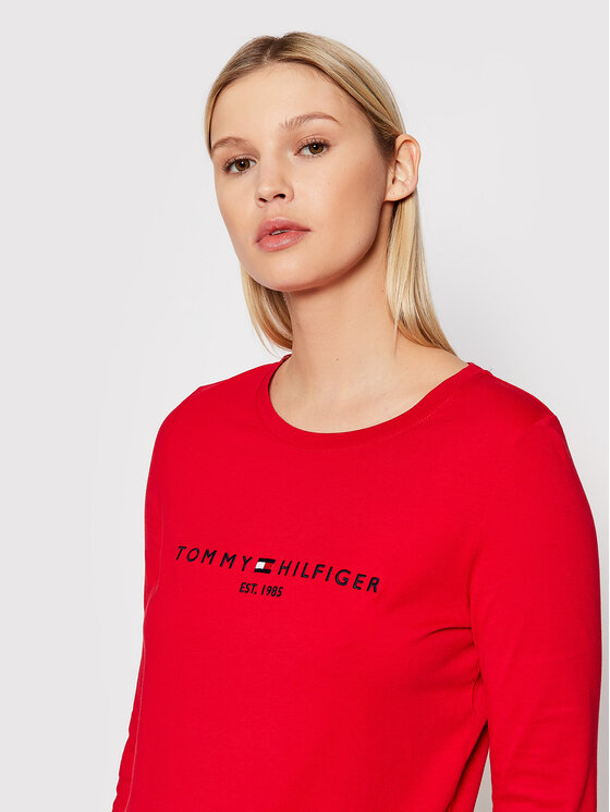 Tommy Hilfiger Tommy Hilfiger Blúz WW0WW30720 Piros Regular Fit