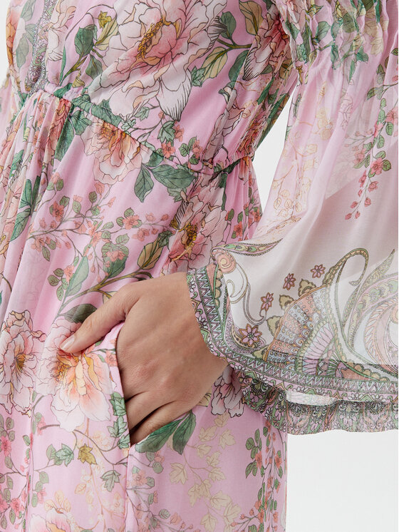 Hale Bob Hale Bob Vestito estivo with silk 4YPR652A Rosa Regular Fit