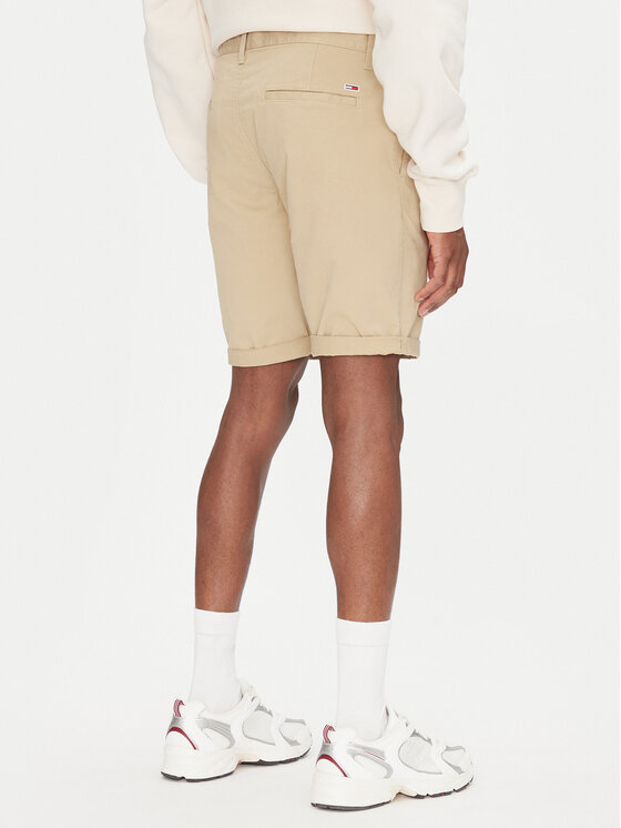 Tommy Jeans Tommy Jeans Шорти от плат Scanton DM0DM21950 Бежов Slim Fit