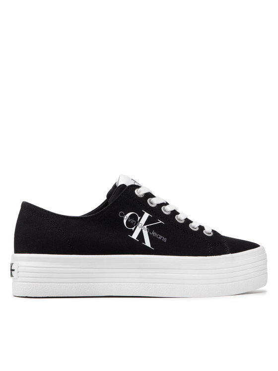 Calvin Klein Jeans Calvin Klein Jeans Teniszcipő Vulcanized Flatform Laceup Co YW0YW00254 Fekete