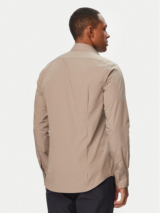 Calvin Klein Calvin Klein Srajca Essentials LV019EU037 Bež Slim Fit