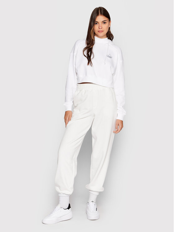 adidas adidas Суитшърт HK5170 Бял Loose Fit