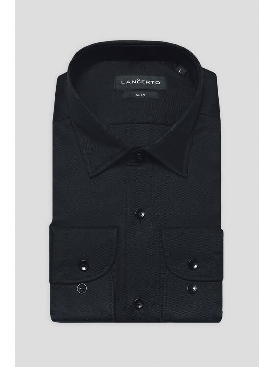 Lancerto Lancerto Koszula Simone KO073224000001 Czarny Slim Fit