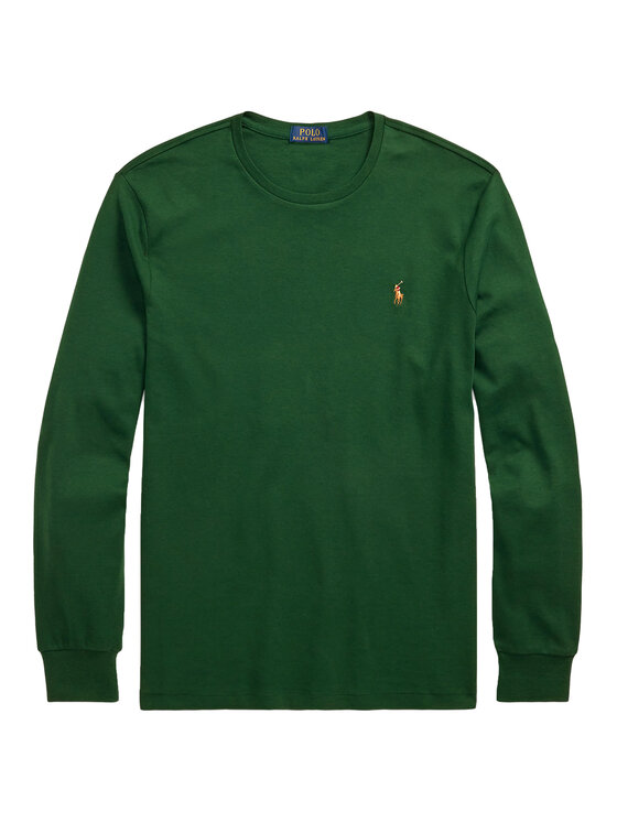 Polo Ralph Lauren Polo Ralph Lauren Majica z dolgimi rokavi 710760121038 Zelena Slim Fit