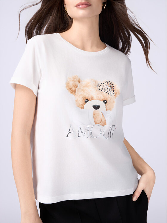 Oltre Oltre T-shirt G428J004241N011 Bianco Regular Fit