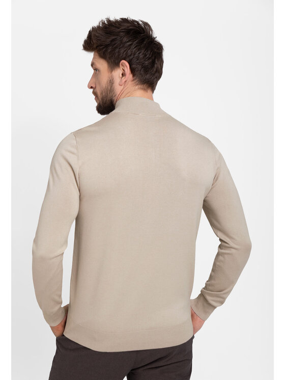 Volcano Volcano Sweter S-SAM Beżowy Regular Fit