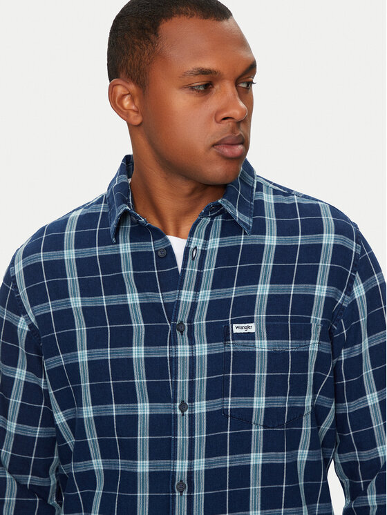 Wrangler Wrangler Koszula 112357231 Niebieski Regular Fit