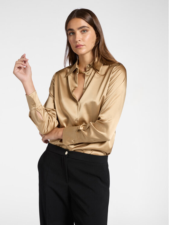 Elena Mirò Elena Mirò Camicia 5166P100295N037 Beige Regular Fit