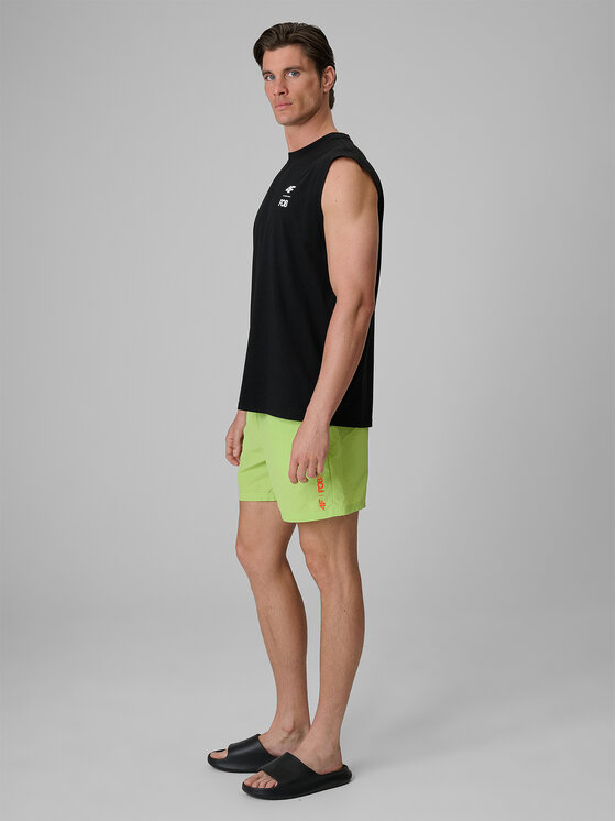 4F 4F Szorty kąpielowe FOB SUMMER Zielony Regular Fit
