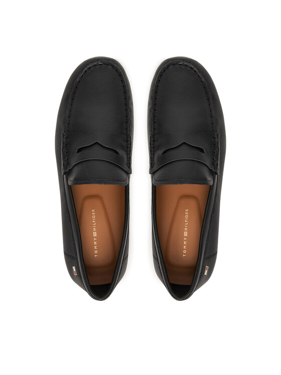 Tommy Hilfiger Tommy Hilfiger Mokaszin Flag Leather Driver Loafer FW0FW09350 Fekete