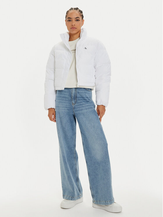 Calvin Klein Jeans Calvin Klein Jeans Μπουφάν χειμωνιάτικο J20J224615 Λευκό Regular Fit