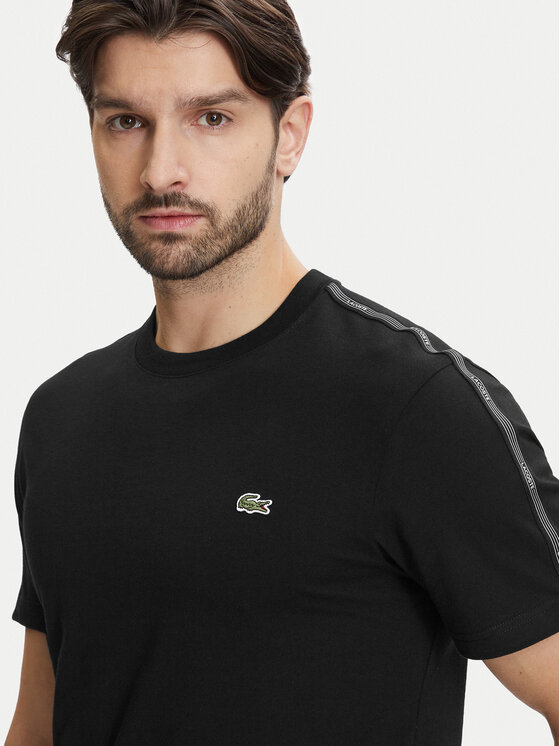 Lacoste Lacoste T-Shirt TH0888 Czarny Regular Fit