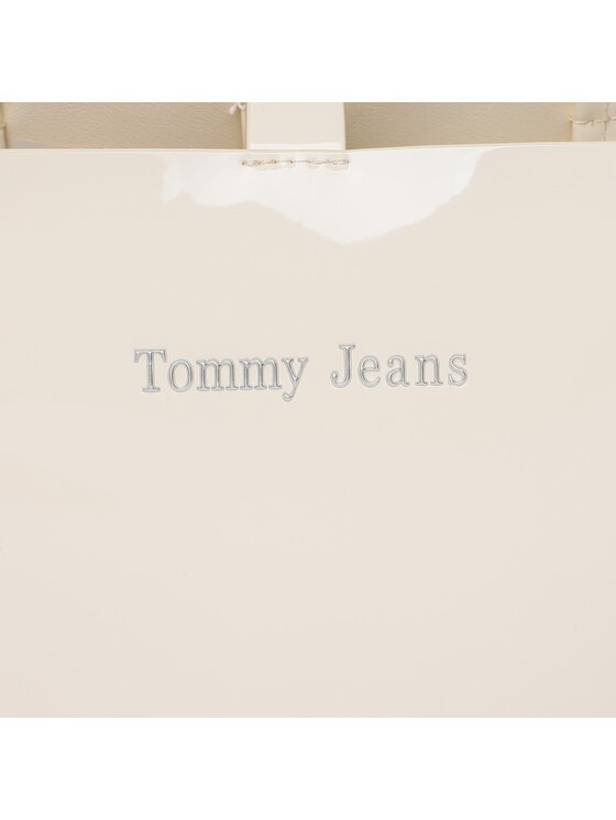 Tommy Jeans Tommy Jeans Soma Must North South Patent Tote AW0AW15540 Écru