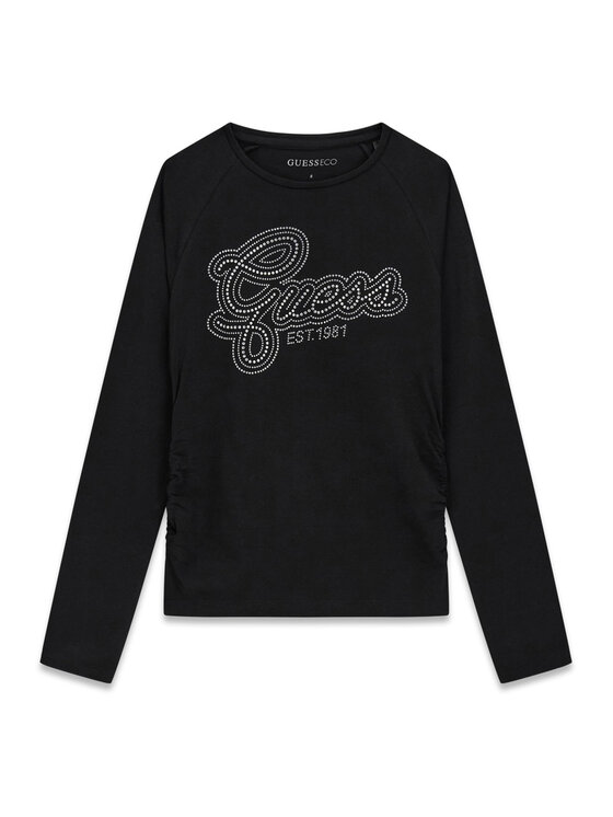 Guess Guess Bluse J6YI10 K3713 Schwarz Slim Fit